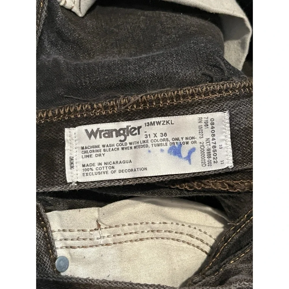 Wrangler Men's Original Fit Cowboy Cut Black Jeans 31x36 Western Workwear
